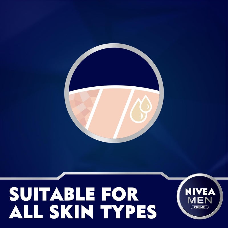 NIVEA MEN Face, Body & Hands Cream Moisturising, Tin 3x150ml - Image 5